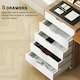 image 9 of Vinsetto Mobile Filing Cabinet, 5-drawer File Cabinet with Wheels, Oak