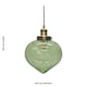 image 3 of Layla - Green Glass Easy Fit Pendant Shade with Antique Brass Detail