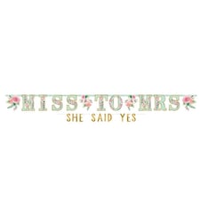 Amscan Pennant Congratulations Banner - Mint/Pink/Gold - One Size