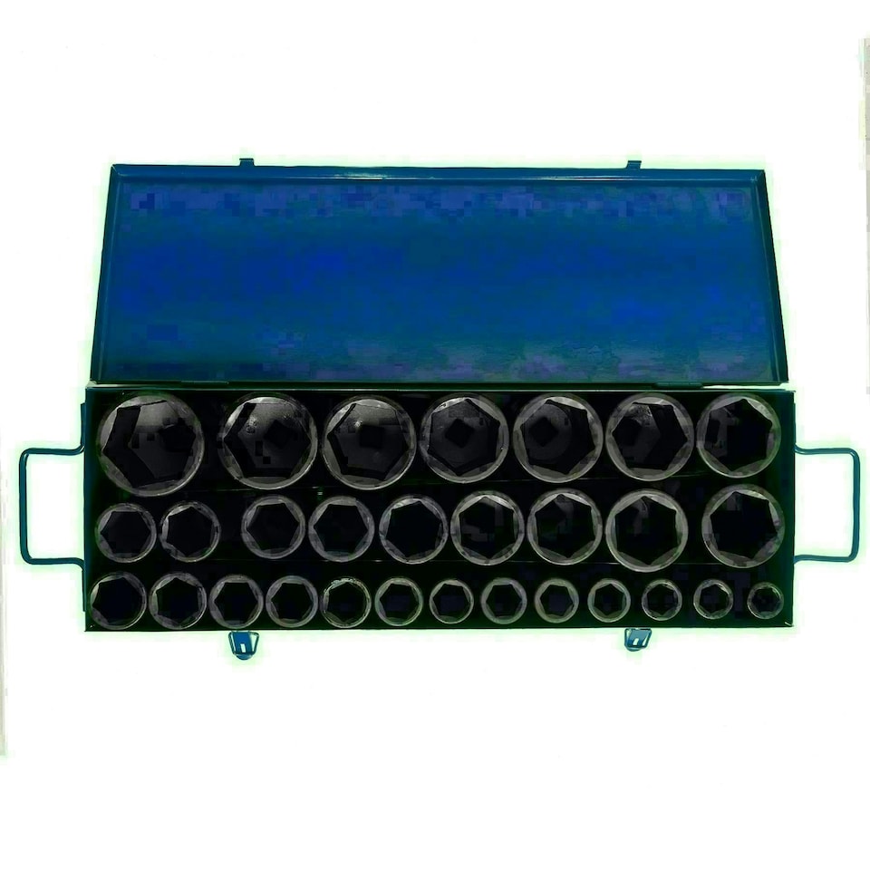 image 1 of 3/4in Drive Deep Metric Impact Impacted Socket Set 6 Sided 19mm - 65mm 29pc