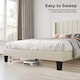image 5 of Levede Double Bed Frame Metal and Wood Plush Upholstered Mattress Base