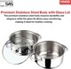 image 5 of Stainless Steel 2-Tier 20cm Casserole & Steamer Set