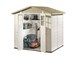 image 2 of Tuscany Evo 6'6inch x 5'4inch 200 Apex Plastic Shed Double Door with Two Perspex Windows | White