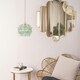 image 3 of ValueLights Reine Glass Plated Green Globe Ceiling Pendant Shade
