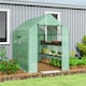 image 2 of Outsunny Walk-in Outdoor Green House with Door and Mesh Windows, Green