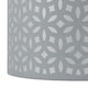 image 4 of Set of 2 Romana - Brushed Chrome Touch Operated Table Lamps Bedside Lights Grey Laser Cut Shade Silver | Grey