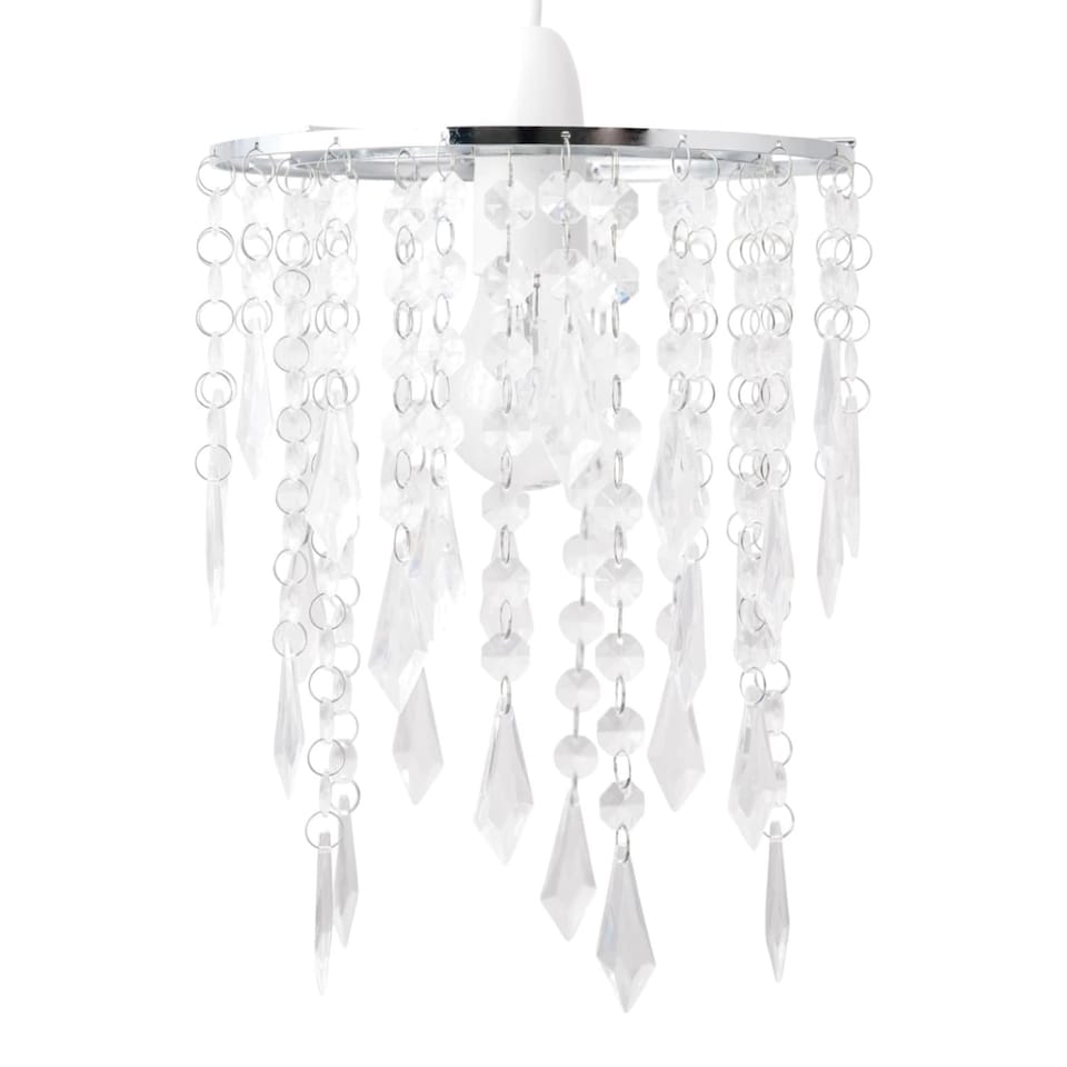 image 1 of Chrome & Clear Jewels Light Shade | Clear | Chrome | Small | 1