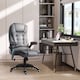 image 2 of Vinsetto Office Chair, Desk Chair with 6-Point Massage and Back Heated, Velvet-Feel Fabric Computer Chair with Arms, Lumbar Support, Gray
