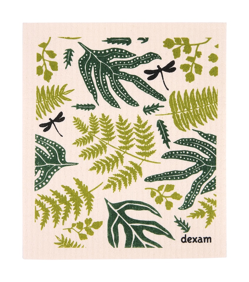 Fern Design Swedish Dishcloth for Cleaning