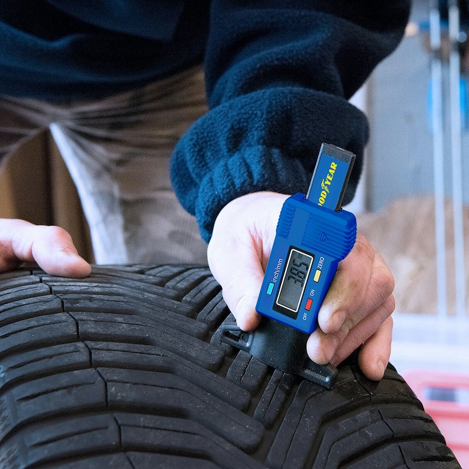 image 1 of Goodyear Digital Tyre Tread Depth Gauge Measuring Tool Car Van Trucks MOT