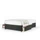 image 1 of Super Ortho Orthopaedic Charcoal Linen 2 Drawer Divan Set King Size