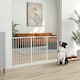 image 2 of PawHut Adjustable Safety Gate w/ 3 Extensions and Four Adjustable Screws, White