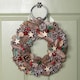 image 10 of 36cm Frosted Hanging Christmas Wreath with Red Jingle Bells & Wooden Stars