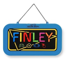 History & Heraldry Light Up Neon Name Sign - Finley