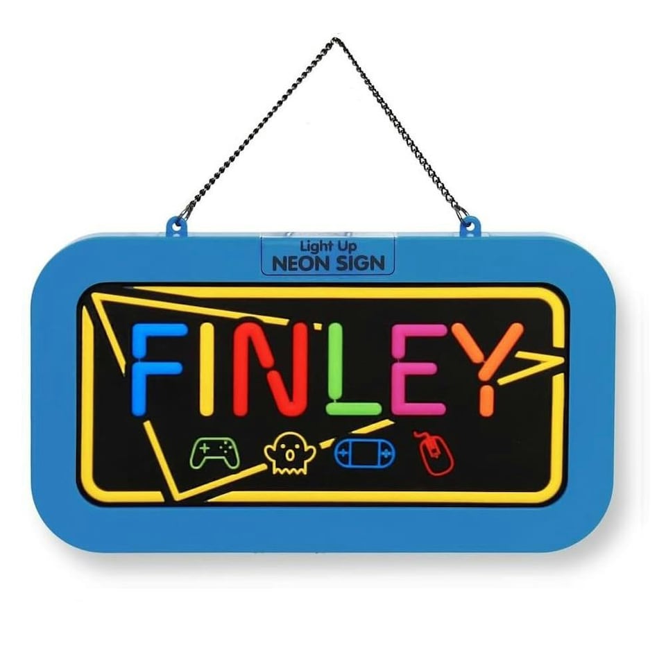 History & Heraldry Light Up Neon Name Sign - Finley