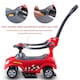 image 3 of COSTWAY 3 in 1 Convertible Baby Stroller Ride on Car Red