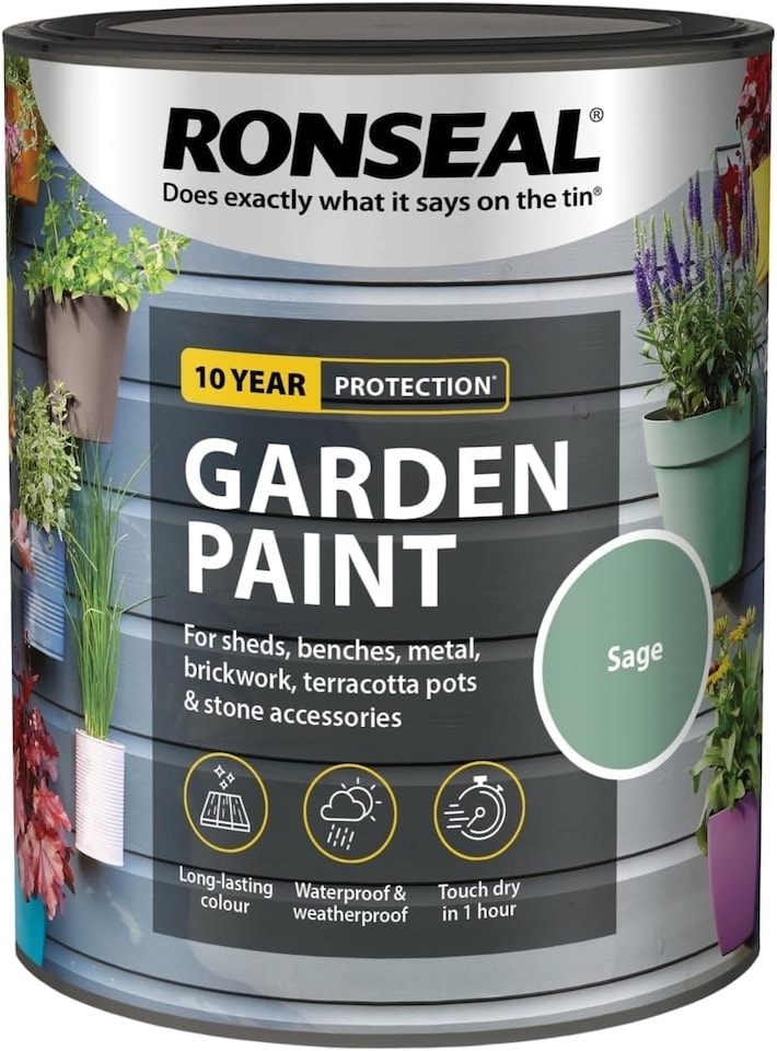 image 1 of Ronseal Garden Paint 750ml Sage