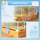 image 6 of Pawhut 5 Tier Hamster Cage Carrier Habitat w/ Exercise Wheels, Orange