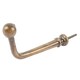 image 1 of Hammer & Tongs Flat Top Screw Hook - W20mm x H60mm - Brass