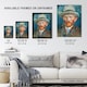 image 3 of Self Portrait With Hat Van Gogh Vintage Framed Wall Art Print 12X16"
