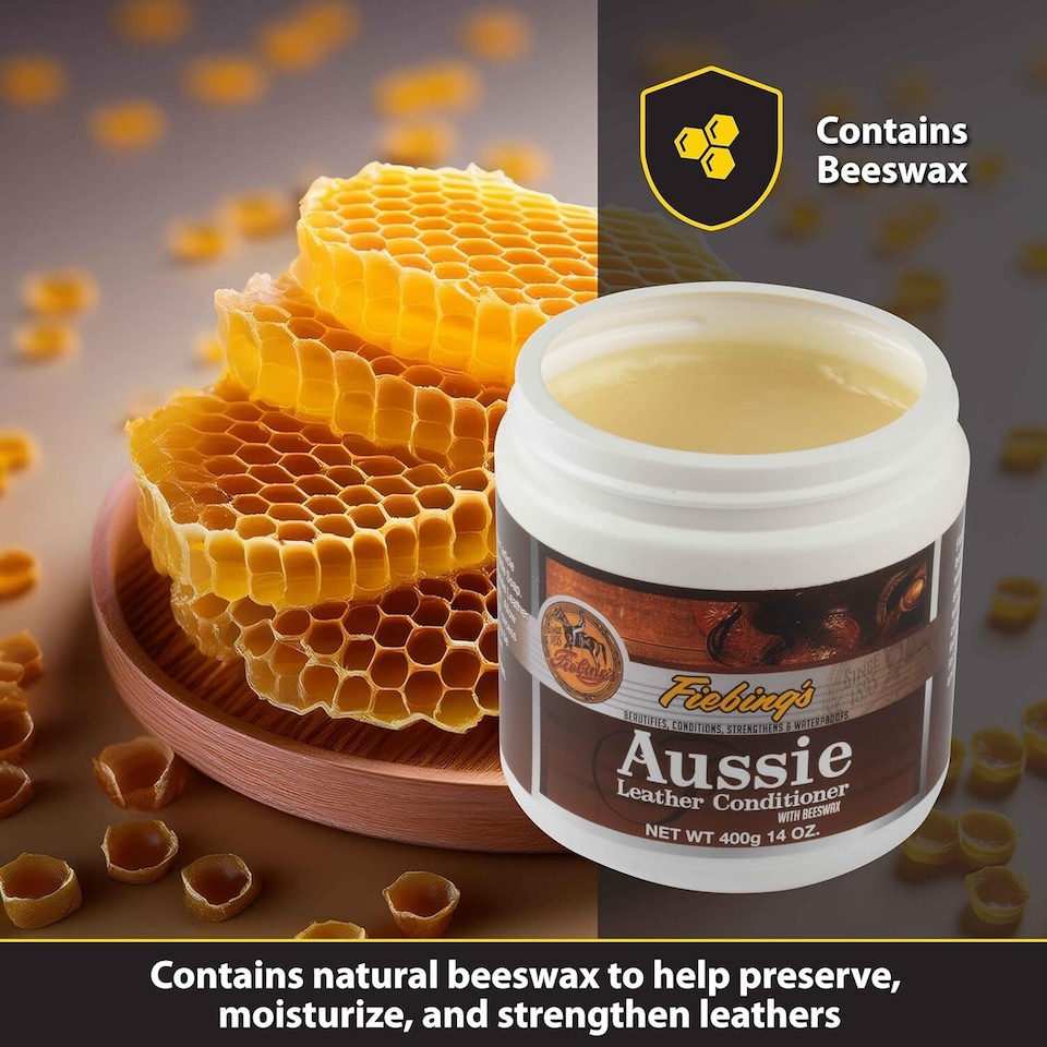image 1 of Fiebing's Aussie Leather Conditioner - Heavy Duty Weather Protection 14oz | Clear