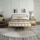 image 2 of Tewin Vintage Hospital Style Brass Metal Bed Frame (King)