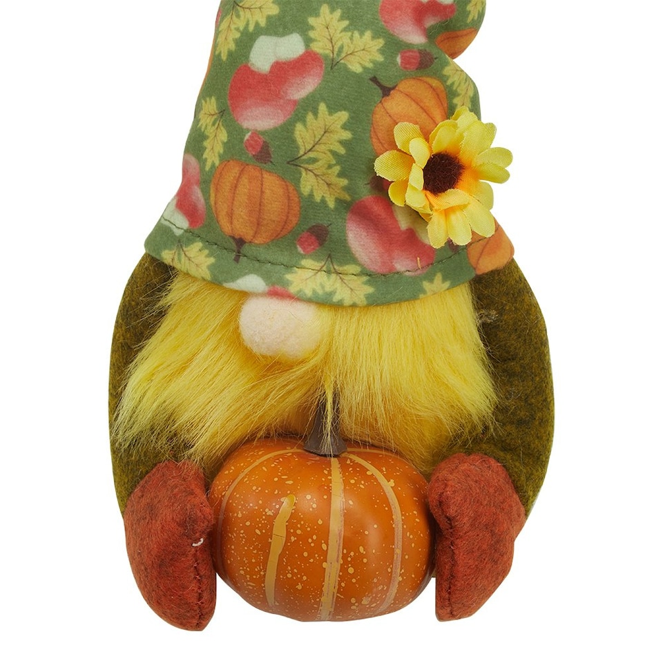 image 1 of Living and Home Halloween Autumn Harvest Gnome Decor with Pumpkin Hat