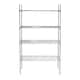 image 2 of 4 Tier Heavy Duty Steel Wire Rack Kitchen Storage Unit with Wheels | Silver