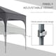 image 5 of Outsunny Pop Up Gazebo Foldable w/ Wheeled Carry Bag & 4 Weight Bags, Grey