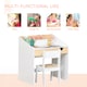 image 3 of HOMCOM Two-Piece Kids Desk and Chair Set Children Study Table w Storage | White