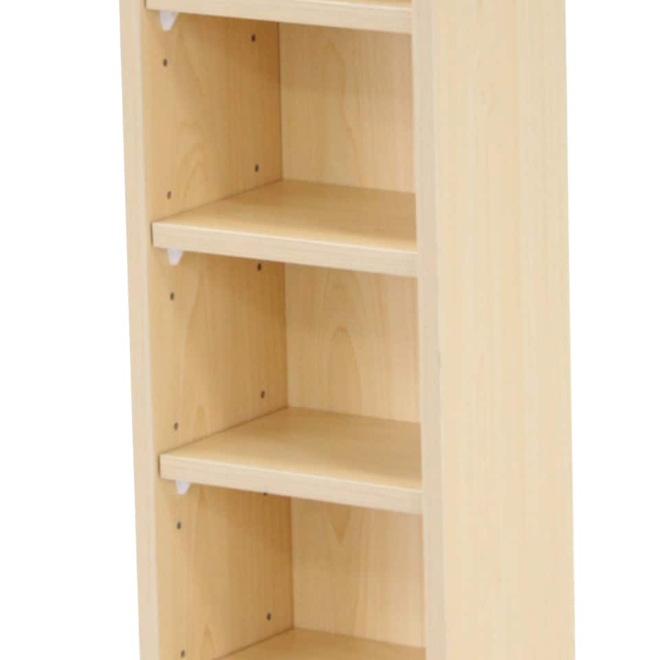 image 1 of 6 Tier Beech Wooden CD DVD Game Book Shelf Storage Tower Rack - Fits 102 CDs