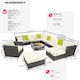 image 6 of Garden Furniture Set Las Vegas - large outdoor corner sofa, armchair, coffee table | Grey | grey | 75 x 75 x 38 cm | 1