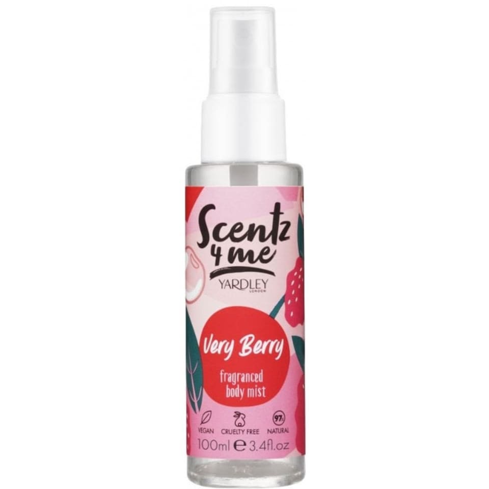 image 1 of Yardley Scentz 4 Me Very Berry Fragranced Body Mist 100ml Spray