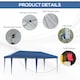 image 9 of Outsunny 6 x 3(m) Pop Up Gazebo Patio Party Event Heavy Duty Canopy Blue