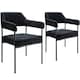 image 1 of Armchair Doe - durable fabric, black powder-coated legs, 120 kg load, 58 x 62 x 85 cm | Black | Woven fabric black/black | 2