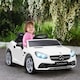 image 2 of AIYAPLAY Benz 12V Kids Electric Ride On Car w/ Remote Control, Music, White