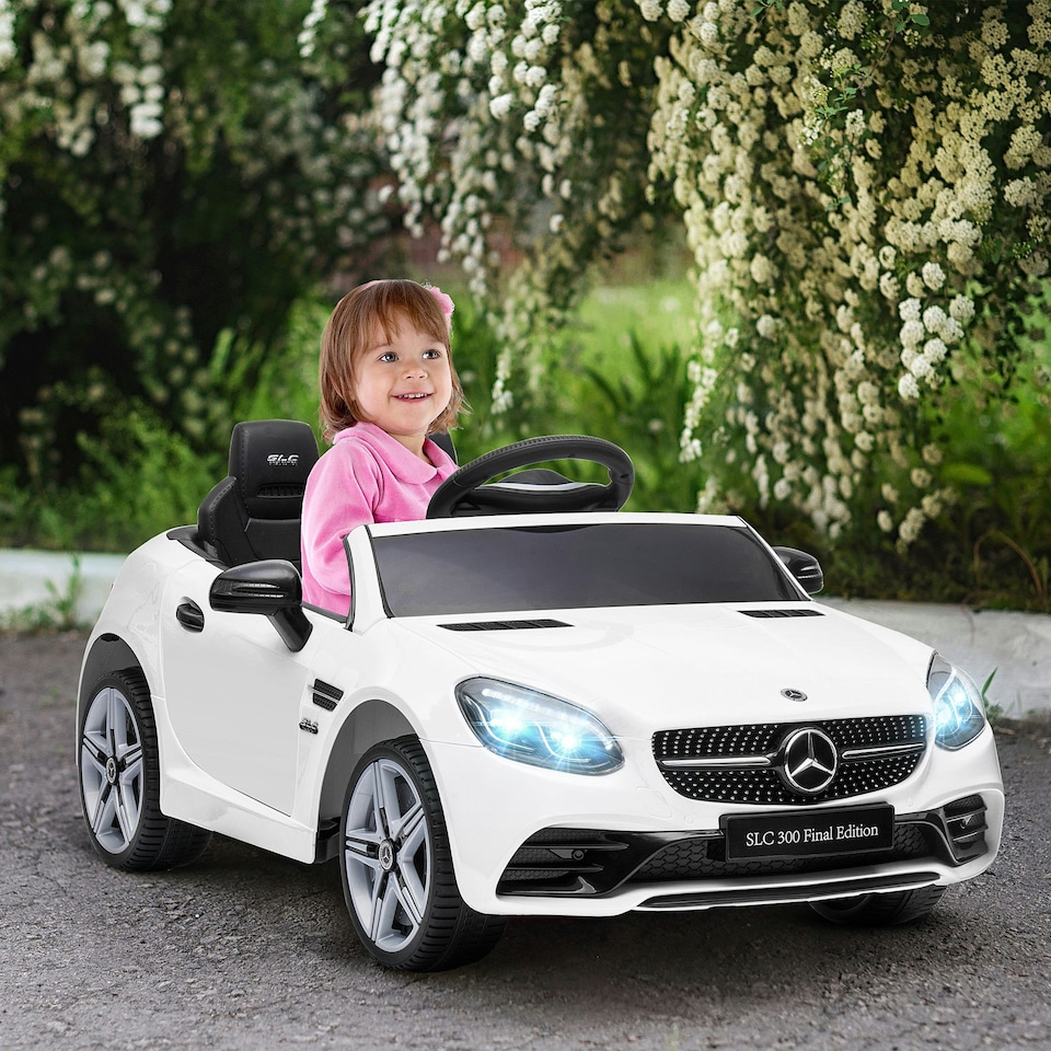 image 1 of AIYAPLAY Benz 12V Kids Electric Ride On Car w/ Remote Control, Music, White