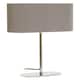 image 2 of Interiors by Premier Silver Table Lamp, Shiny Silver Ceramic Base With Ribbed Texture, White Fabric Shade For Soft