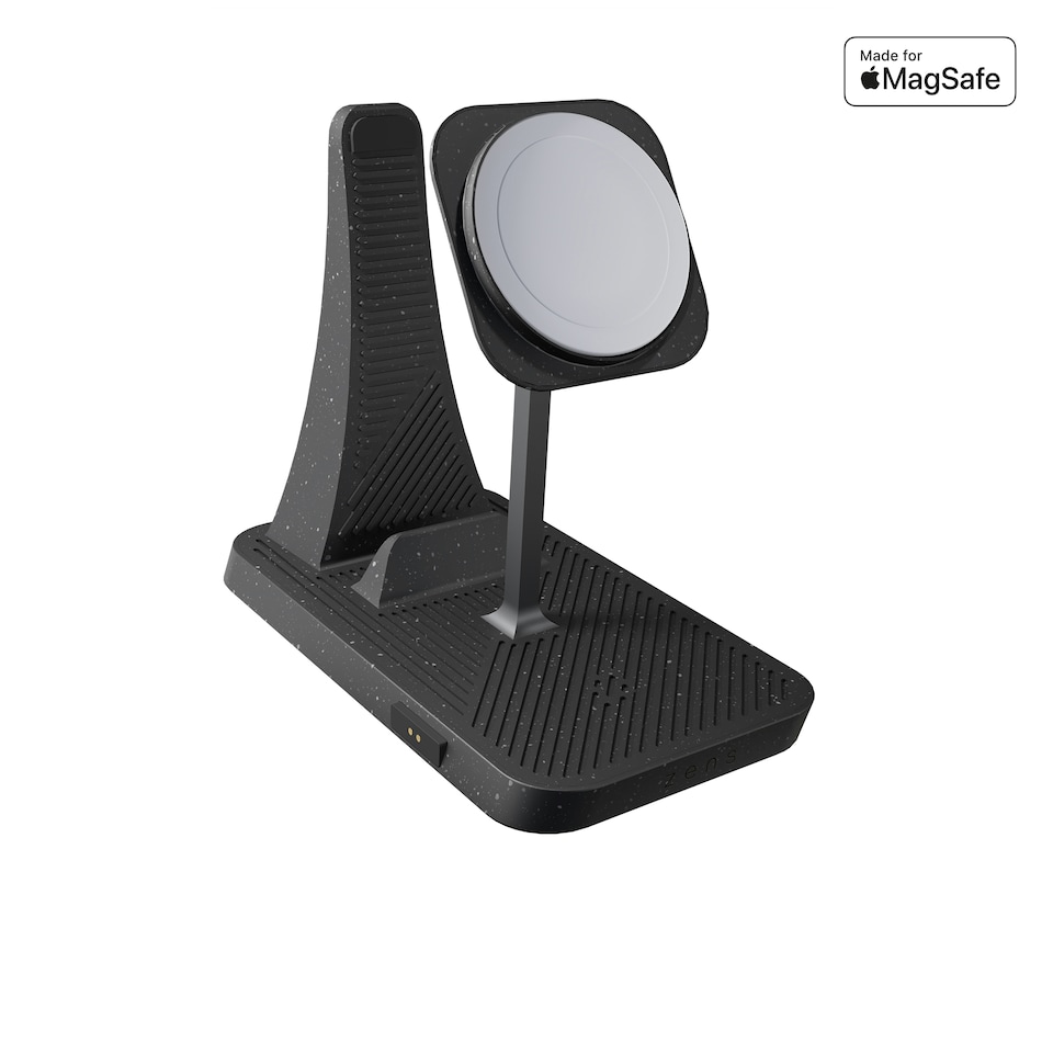 image 1 of Zens 3-in-1 Modular Wireless Charging Station (incl. Wall Charger) - black