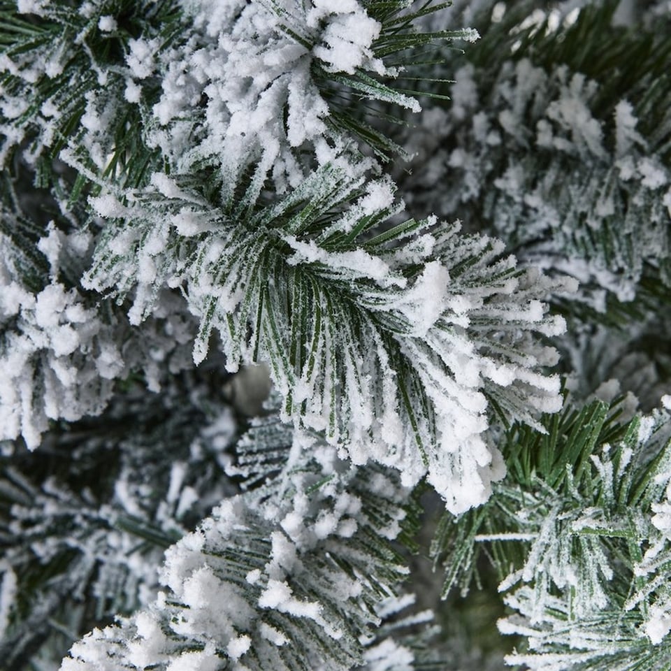 image 1 of Extra Large Snowy Spruce Tree - Plastic - Height 213 cm - White