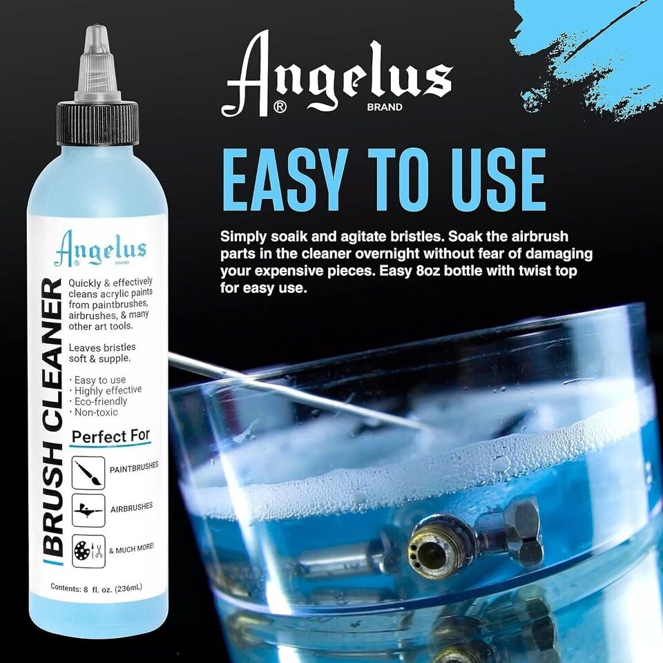 image 1 of Angelus Brush Cleaner - For Removing Dried Acrylic Paint 8oz | Clear