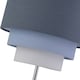 image 5 of First Choice Lighting Chrome Stick Table Lamp with Tiered Blue Linen Shade Chrome | Blue