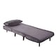 image 8 of Single Sofa Bed Folding Chair Velvet Wooden Legs One Pillow | Grey | One Size