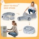 image 8 of PawHut Cat Tunnel for Indoor Cats, 90cm Large Donut Play Tunnel Bed with Washable Cushion, Toy Ball and Door Hole, Pet Play Rabbit Tube Toy, Light Grey