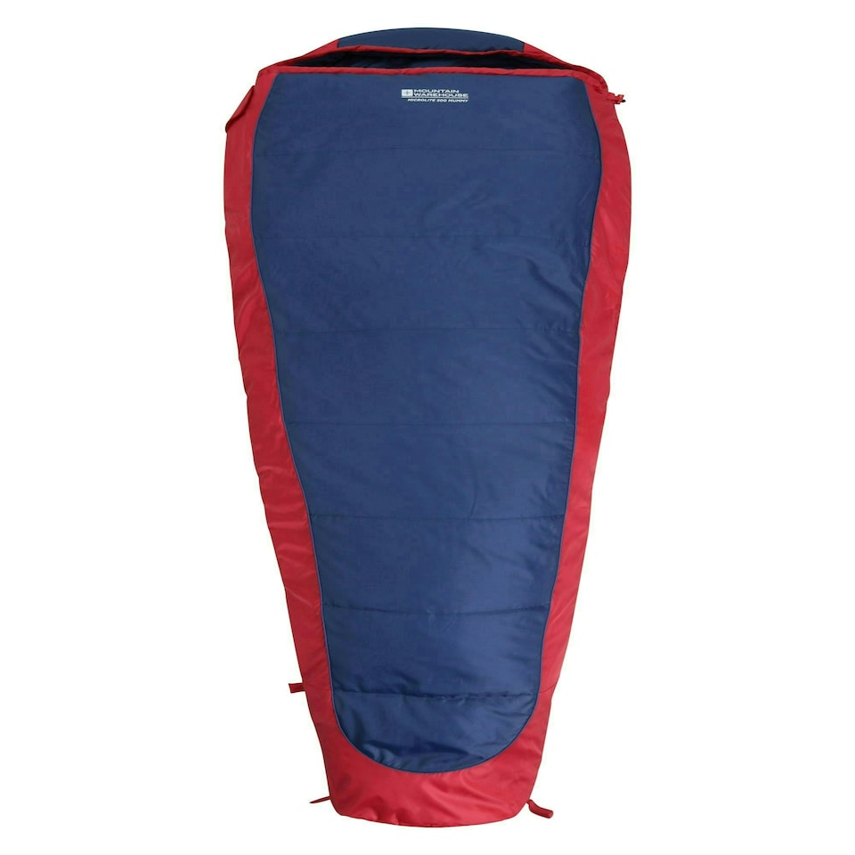 image 1 of Mountain Warehouse Summit 500 Square Sleeping Bag Insulated Two Way Zip Camp Bed Right Handed Zip - Regular length (200cm) Blue | Navy