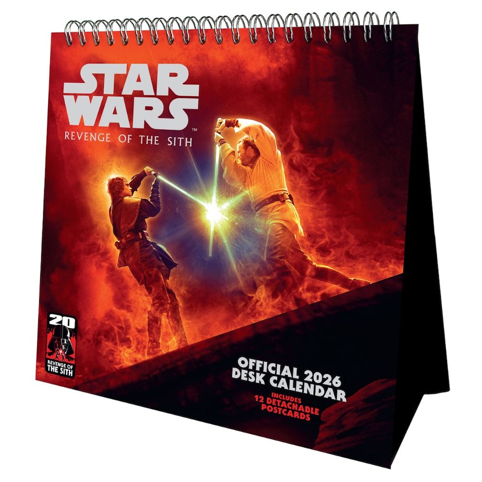 STAR WARS CLASSIC 2026 POST CARD DESK EASEL CALENDAR