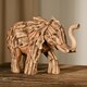 image 2 of Naturecraft Resin Driftwood Collection Elephant Figurine Brown