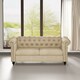 image 2 of Chesterfield Fabric Button back Sofa Settee - Victoria