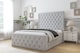 image 2 of Sloomy Vienna Silver Plush Bed Frame With Mattress With 50" Upholstered Headboard 2'6 Small Single