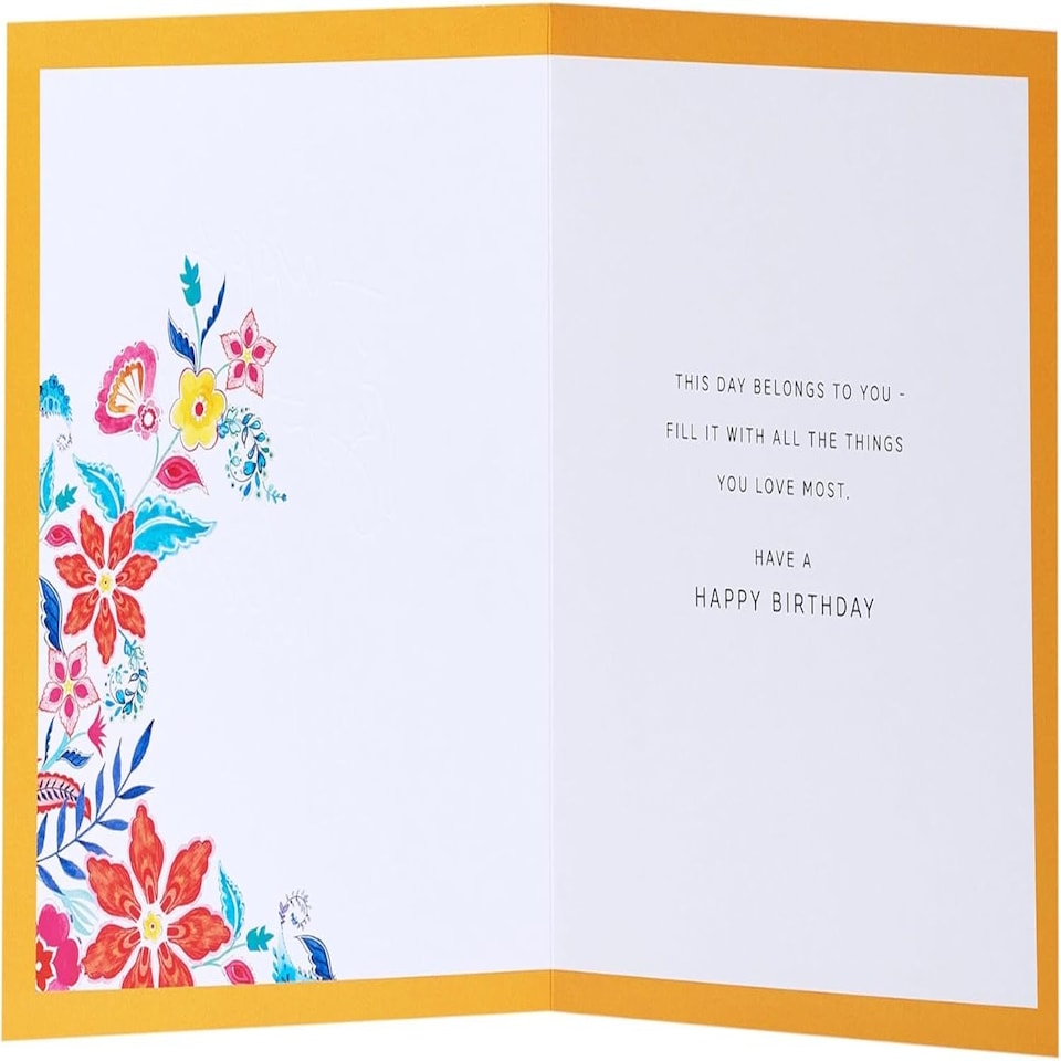 image 1 of Bright Floral Design Birthday Card